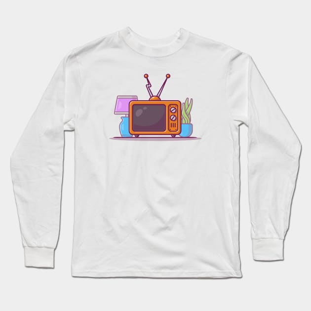 Vintage Television Long Sleeve T-Shirt by Catalyst Labs